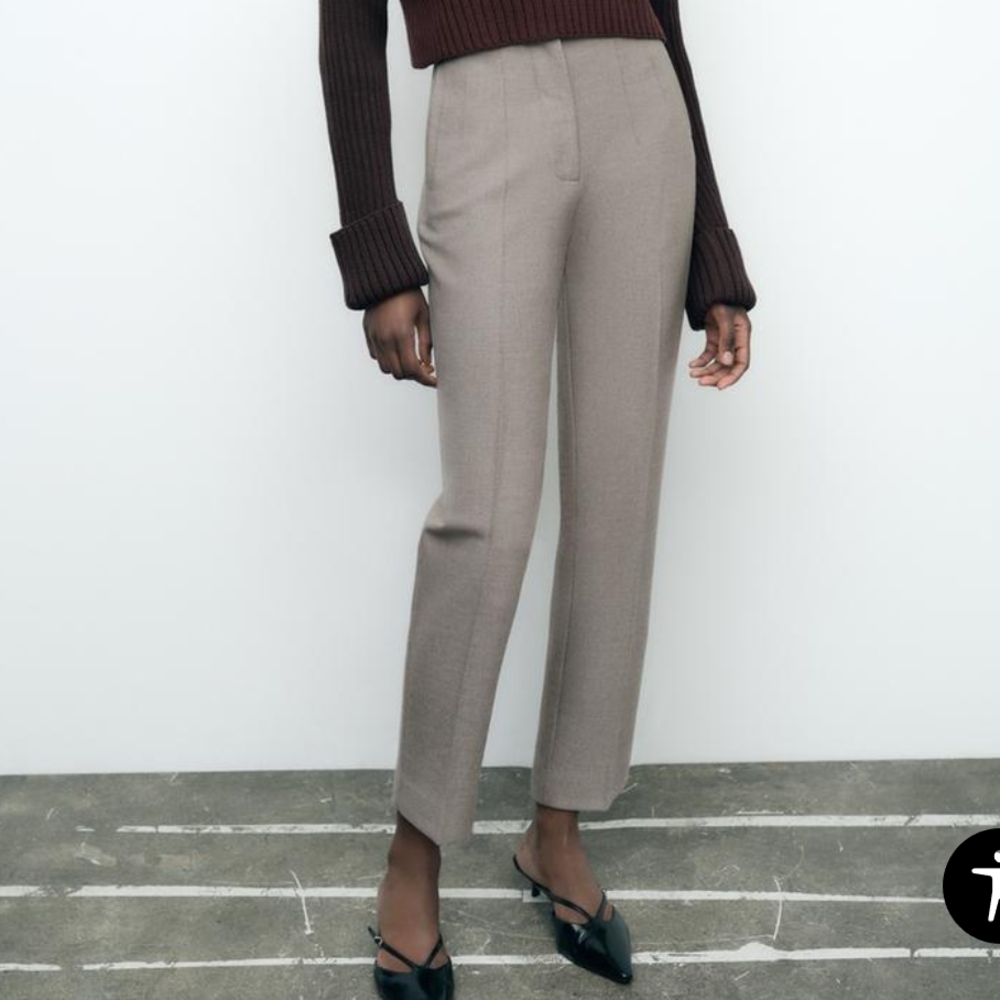 Zara NWT Tan Tailored Pants